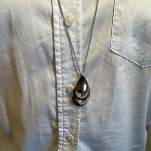 Elle Long Silver Pendant